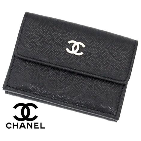 CHANEL  シャネル AP0116 スモールフラップ ウォレット カメリア 三つ折り財布 キャビ...