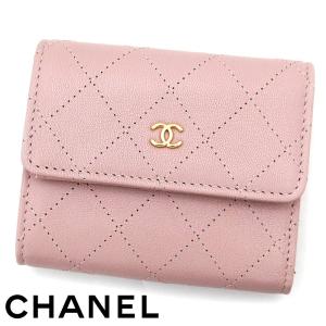 CHANEL シャネル AP4911 B22099 U3848 ゴートスキン スモール フラップ ウォレット 三つ折り財布 コンパクト財布 ココマーク ピンク×ゴールド金具 新品