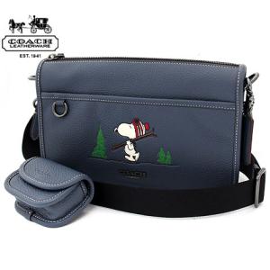 COACH アウトレット コーチ CE710 QBDEI PEANUTS コラボ ヘリテージ コンバーチブル クロスボディ スヌーピー スキー ショルダーバッグ デニムマルチ 新品
