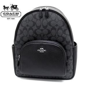 COACH アウトレット コーチ 5671 SVTSQ コート バックパック シグネチャー キャンバス リュック グラファイト ブラック グレー 新品 ラッピング不可｜j-sekine2nd