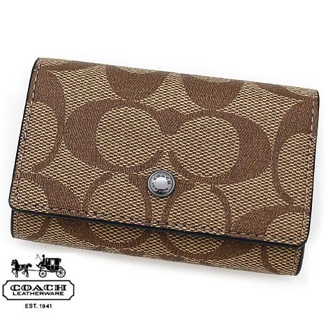 COACH アウトレット F78675 QBTN2 コーチ シグネチャー 5連キーケース kキーホル...