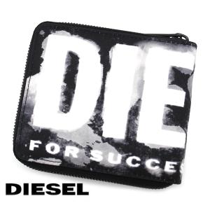 DIESEL ディーゼル X09528 P5586 T8013 BI-FOLD COIN ZIP XS メンズ 小銭入れ付 ラウンドファスナー 二つ折り財布 ブラック 新品｜j-sekine2nd