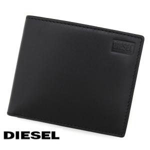 DIESEL ディーゼル X09669 PR227 H9795 BI-FOLD COIN S 小銭入れ付 レザー 二つ折り財布 ブラック×オレンジ  新品 箱付｜j-sekine2nd