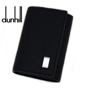 dunhill 　ダンヒル　22R2P14PS001R　プレーン　PVC　メンズ用　ポケット付き　6連キーケース　ブラック｜j-sekine2nd