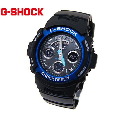 CASIO G-SHOCK　AW-591-2AJF カシオ　デジアナ ブラック×ブルー　腕時計　メン...