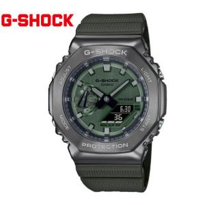 CASIO　カシオ　G-SHOCK GM-2100B-3AJF　腕時計　デジタルアナログ カーボンコアガード構造　グレー　グリーンカーキ｜j-sekine2nd