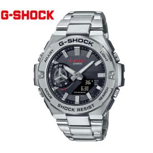 CASIO G-SHOCK GST-B500D-1AJF カシオ G-STEEL 腕時計 電波ソーラー Bluetooth デジアナ アナログデジタル カーボンコアガード構造 シルバー ブラック文字盤｜j-sekine2nd