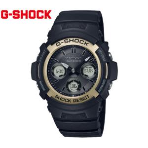 CASIO G-SHOCK AWG-M100SF-1A6JR カシオ  腕時計 ファイアー・パッケージ FIRE PACKAGE ソーラー 限定 アナログ デジタル ブラック シャンパンゴールド 限定BOX｜j-sekine2nd