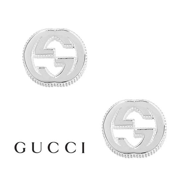 GUCCI 479227 J8400 8106 インターロッキングG シルバー ピアス スタッド ア...