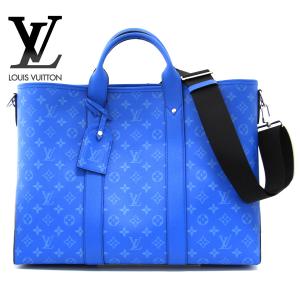 LOUIS VUITTON ルイ ヴィトン M31010 タイガラマ ウィークエンド・トートNM メンズ ショルダーバッグ トートバッグ ビジネスバッグ アガベブルー メンズ 新品｜j-sekine2nd