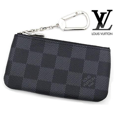 LOUIS VUITTON N60155 ダミエ・グラフィット ポシェット・クレ キーリング付 コイ...