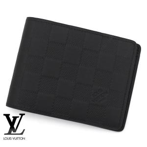 LOUIS VUITTON　ルイ ヴィトン N63124 ポルトフォイユ・ミュルティプル ダミエ・アンフィニ 小銭入れ無し 二つ折り財布 札入れ メンズ  新品｜j-sekine2nd