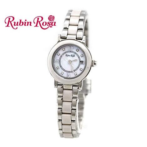 Rubin Rosa ルビンローザ R309SBE レディース 腕時計 ソーラー ホワイト×シルバー