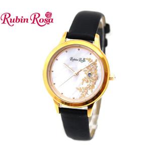 Rubin Rosa ルビンローザ R204PWHBK　レディース 腕時計 ソーラー レザーベルト　...