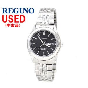 CITIZEN シチズン REGUNO KM1-113-51　レグノ メンズ 腕時計 ソーラー アナログ 夜光付 シルバー ブラック文字盤　中古　USED 【送料無料】