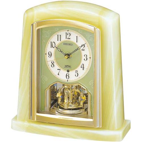 セイコー　電波置時計（オニキス枠）　BY223M 電波時計/置き時計