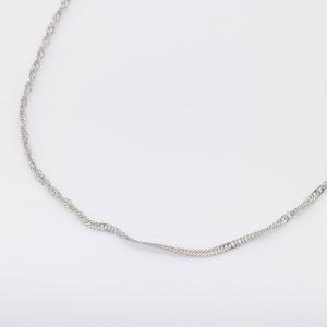 純プラチナ PT999 幅約0.8mm 約50cm ベネチアン チェーン ネックレス