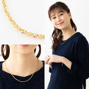 K24 純金 ペタルネックレス 約1.0g 24金 38cm ペタルチェーン ゴールド