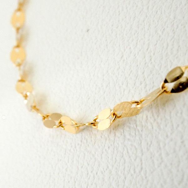 80cm ペタル チェーン ネックレス ゴールド ホワイトゴールド ピンクゴールド プラチナ k18...