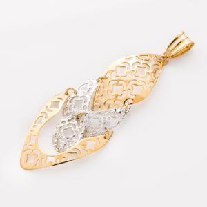 透かしデザイン ボールモチーフ K18 WG ペンダントトップ ゴールド 18