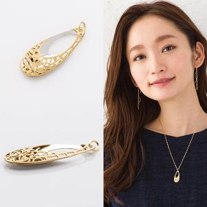 透かしデザイン ペンダントトップ K18/WGペンダント 18金 約0.8g