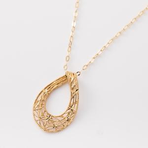 透かしデザイン ペンダントトップ K18/WGペンダント 18金 約0.8g