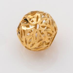 透かしデザイン ボールモチーフ K18 WG ペンダントトップ ゴールド 18