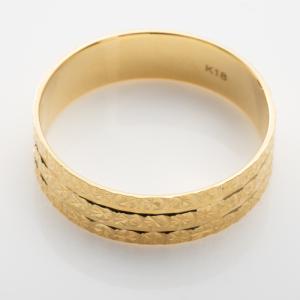 つや消し 24金 K24 純金 リング 指輪 ゴールド 豪華 平打ち デザイン
