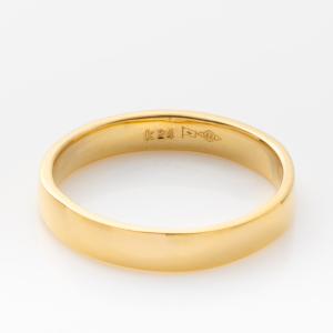 純金  24金 K24 リング 均一幅 指輪 ゴールド 華やか 甲丸デザイン 約2.8g(10号基準)｜J-STUDIO