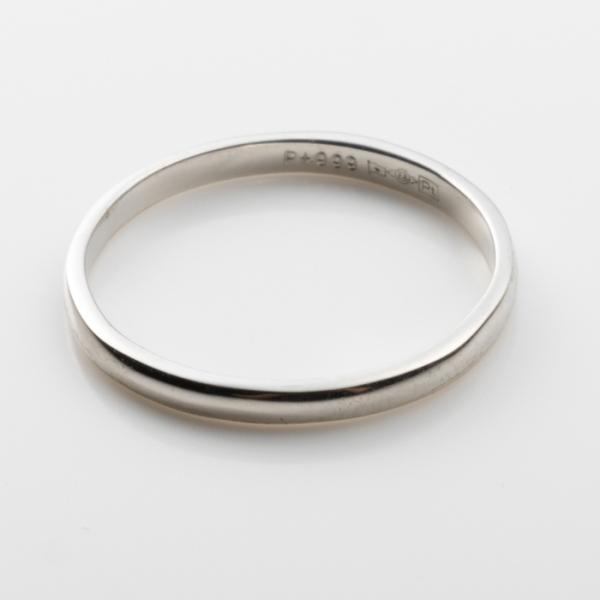 純プラチナ Pt999 リング 均一幅 指輪 華やか 甲丸デザイン 幅約1.6ｍｍ 約1.8ｇ(11...