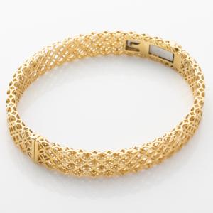 K18 ツイスト チェーン バングル レディース 18K 18金 ゴールド