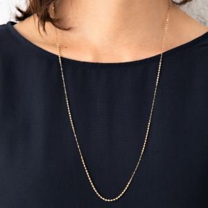 ミラーボールデザイン カットボール チェーン K18 YG 約42cm 重さ約2.4