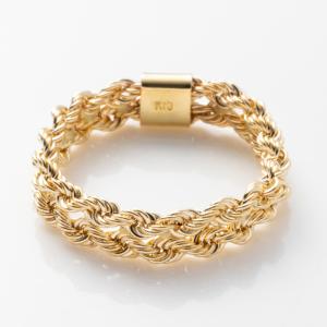 チェーンリング 18金 リング 指輪 k18 イエローゴールド シンプル 中空