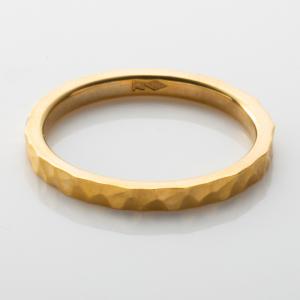 つや消し 24金 K24 純金 リング 指輪 ゴールド 豪華 平打ち デザイン