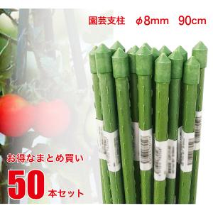 園芸支柱 径8mm×長さ90cm 50本 セット   鋼管竹 イボ竹 農業 資材 花 野菜 畑 庭 ガーデニング 家庭菜園 CSP-8-90-SET