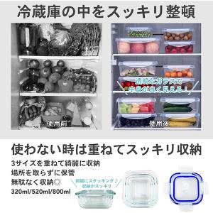 耐熱ガラス容器 大 中 小 3点セット 密閉 ...の詳細画像4