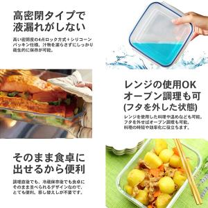 耐熱ガラス容器 大 中 小 3点セット 密閉 ...の詳細画像5