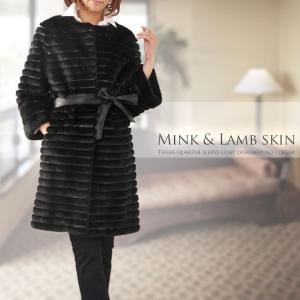 sankyo shokai ファーコート レディース チキャン ラム ファー 7