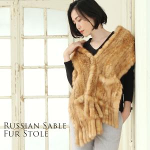 sankyo shokai（三京商会） ブラックミンク 編み込み ストール