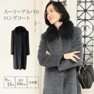 Filomo ミンク トリミング ロング コート カシミヤ ブレンド