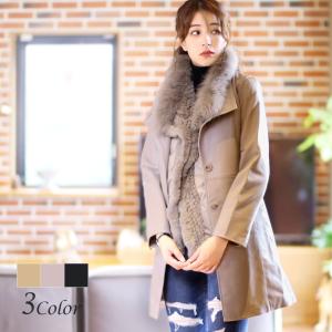 未使用級！EPOCA アンゴラ　羊毛　ミンクファー　ロングコート　マキシ丈 sankyo shokai [10％OFFクーポン]毛皮 ミンク コート アンゴラ混