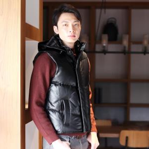 【値下げ対応可能‼️】 DSQUARED2 ダウン レザー ベスト (極美品！) DSQUARED2 ディースクエアード メンズ ダウンベスト D2 PUFF