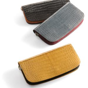 クロコダイルバッグ crocodile ［HALEINE］ クロコダイル ＆ オーストリッチ ２Way バイカラー お財布バッグ / ショルダーベルト