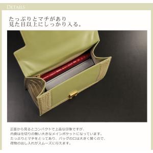 クロコダイルハンドバッグ シャイニング 加工/...の詳細画像3