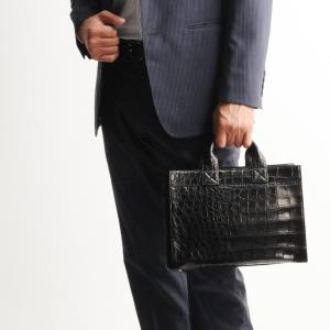 sankyo shokai クロコダイル トート バッグ バイカラー マット