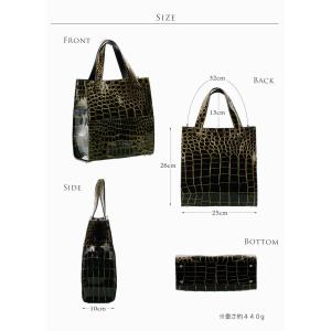 日本製 クロコダイル トートバッグ シャイニン...の詳細画像4