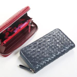 sankyo shokai（三京商会） スモール クロコダイル 長財布 藍染め