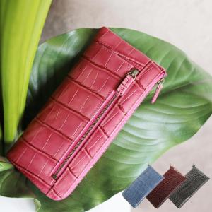 sankyo shokai（三京商会） イタリー 牛革 クロコダイル 型押し 長財布