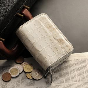 ヒマラヤ クロコダイル ダブルファスナー コンパクト財布 メンズ