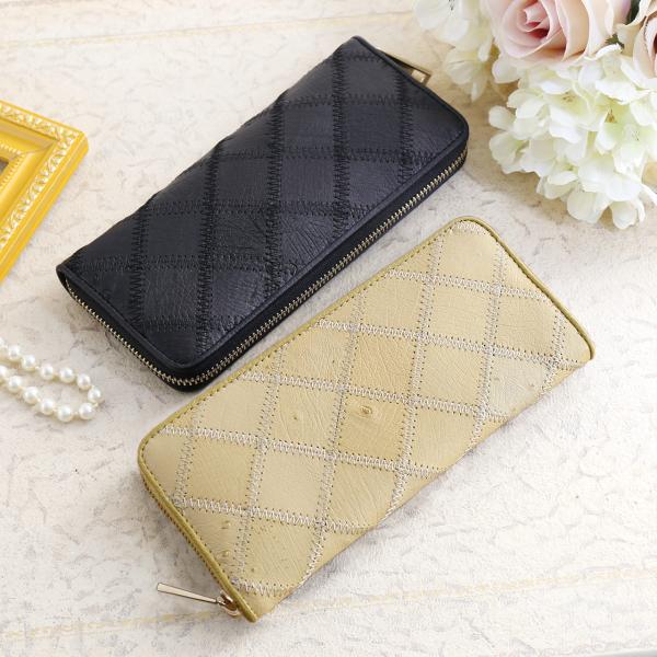 [10%オフクーポン発行中]オーストリッチ ラウンドファスナー 長財布 ［ネコポスで送料無料］ ステ...